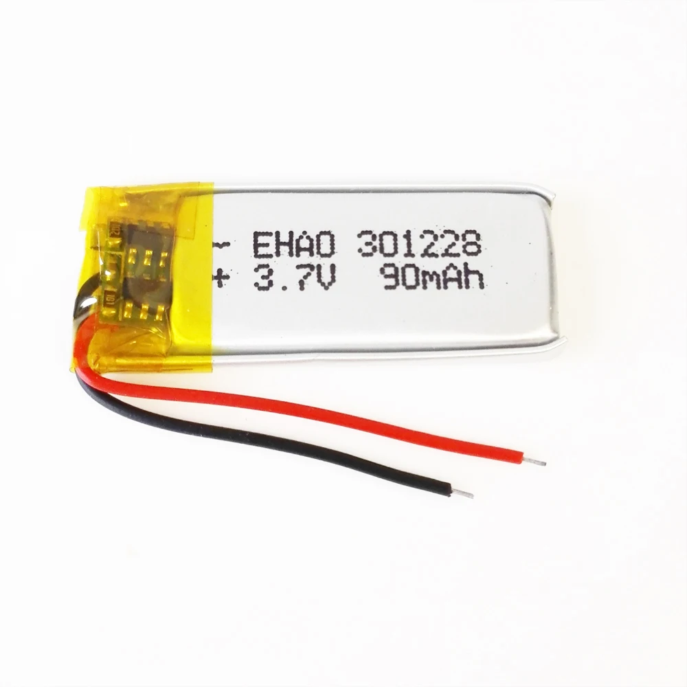 10 PCS 301228 3.7v 90mAh Lithium Polymer LiPo Rechargeable Battery For Mp3 GPS Bluetooth Headphone Headset Smart Watch Recorder