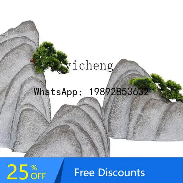 

Artificial Head Ax Split Courtyard Fiberglass Garden Snow Wave Rockery Landscape Taihu Stone