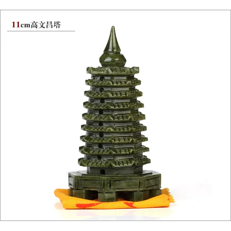 

Ornament Jade Nine-Tiered Wenchang Pagoda 9-Layer Home Office Decoration Craft