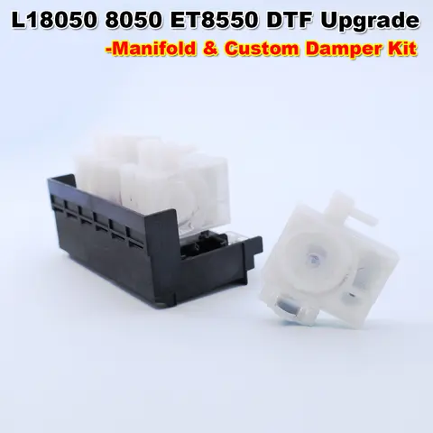 L18050 L8050 XP600 DTF Upgrade Printhead Adaptor Manifold Printer Head Convert With Exclusively Customized Ink Damper For Epson