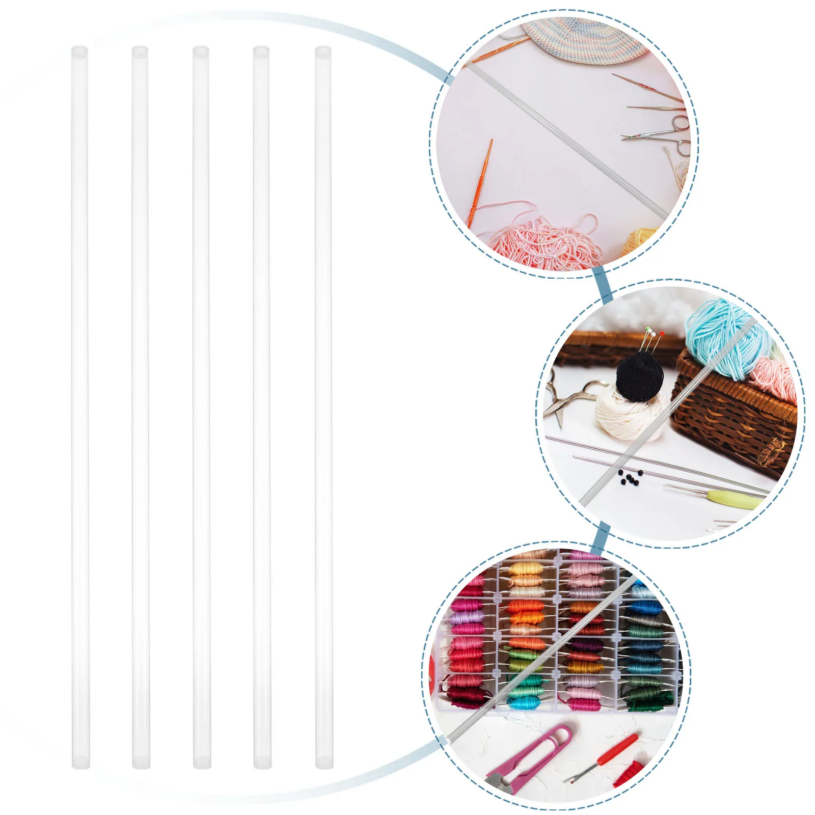 

10Pcs Transparent Slender Storage Case for Small Items Sewing Needles Jewelry Craft Supplies Practical Organizer