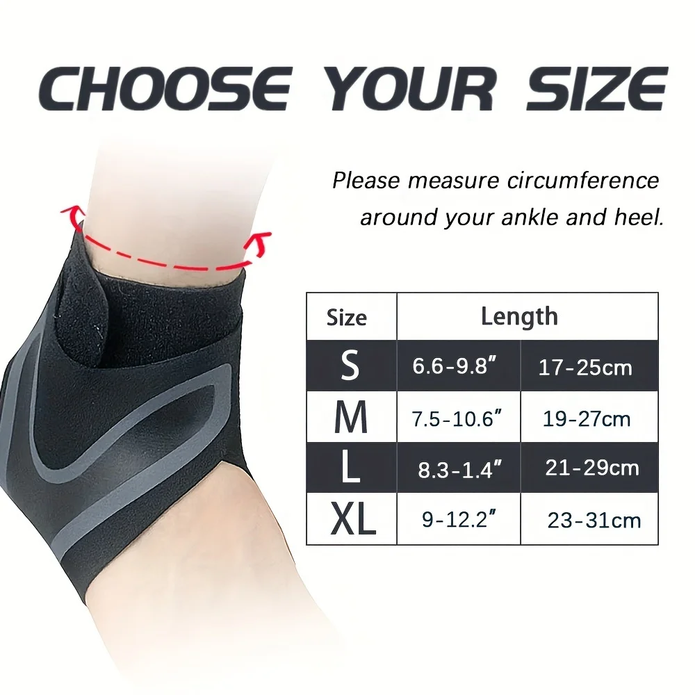 1 Piece Adjustable Compression Sleeve Elastic Ankle Foot Anti-Sprain Support Heel Protection Strap
