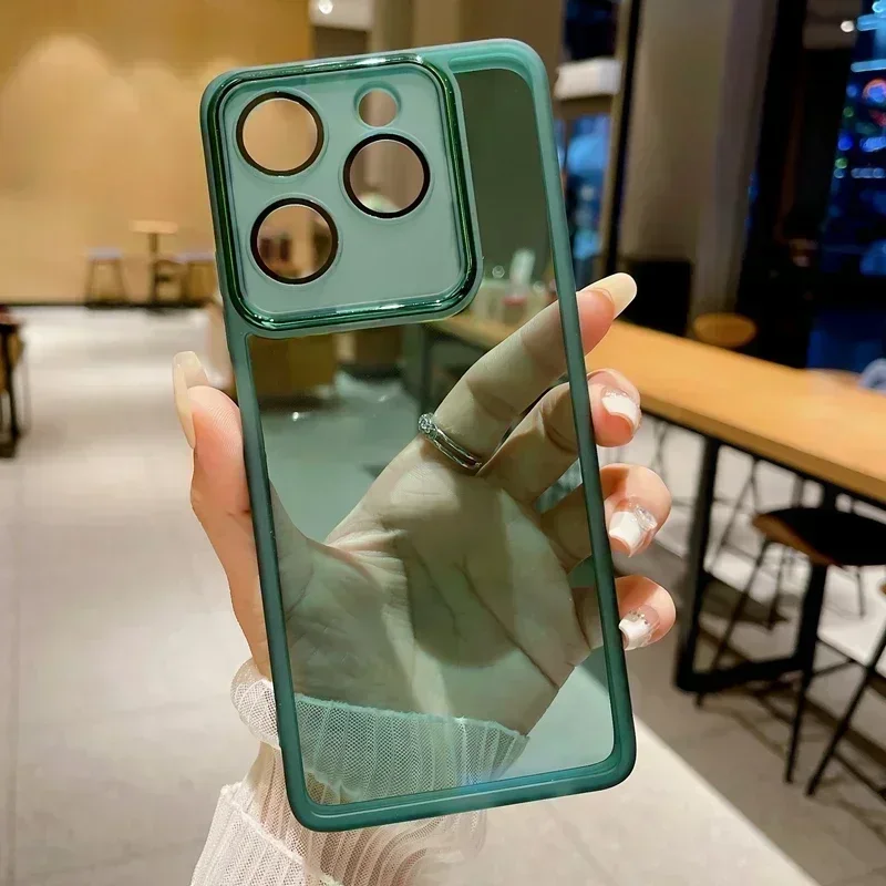 Capa para tecno spark go 2024 20 pro plus 20c 10 10c 9 8c pop 8 7 plus pova 6 pro com lente de câmera protetor de película