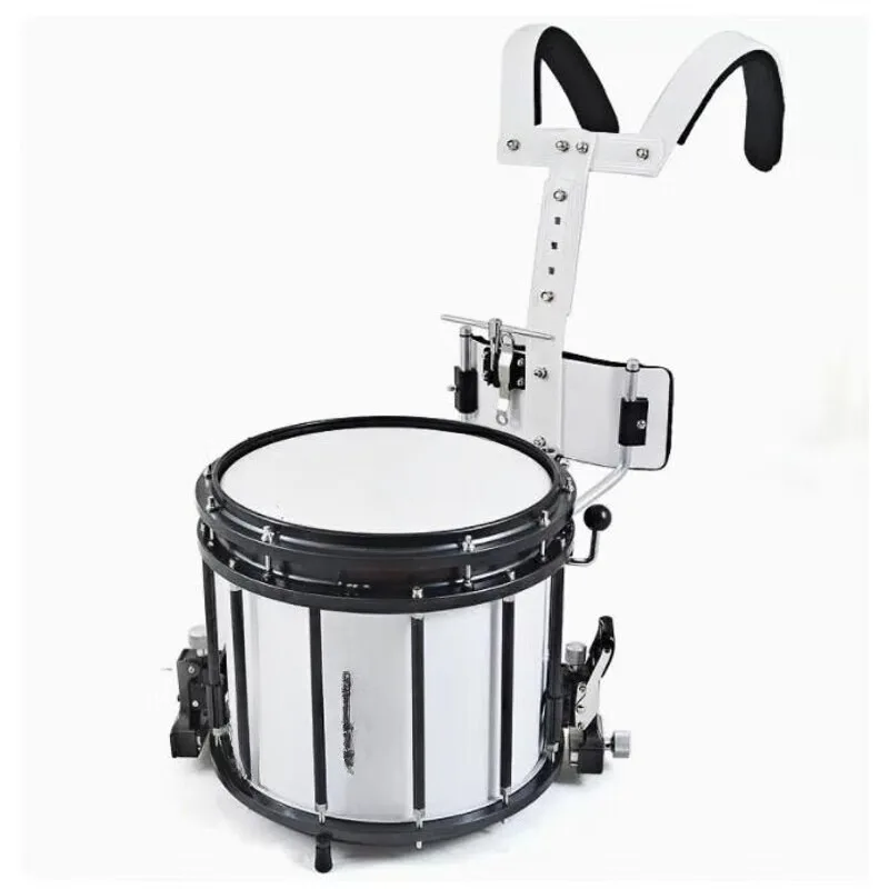 Professional Snare Drum with Back Rack Marching Drum Instrument