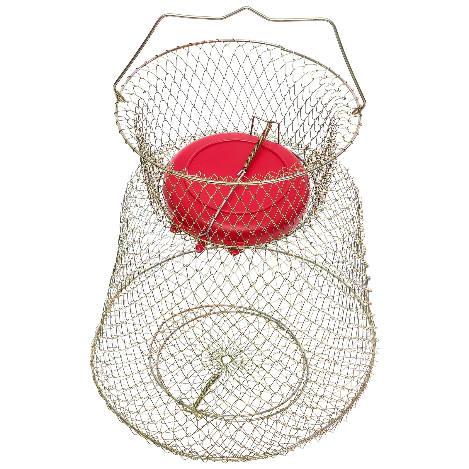 

Fishing Basket Fish Cage Floating Net Compact Durable Iron Professional Supplies Lightweight Carry Control