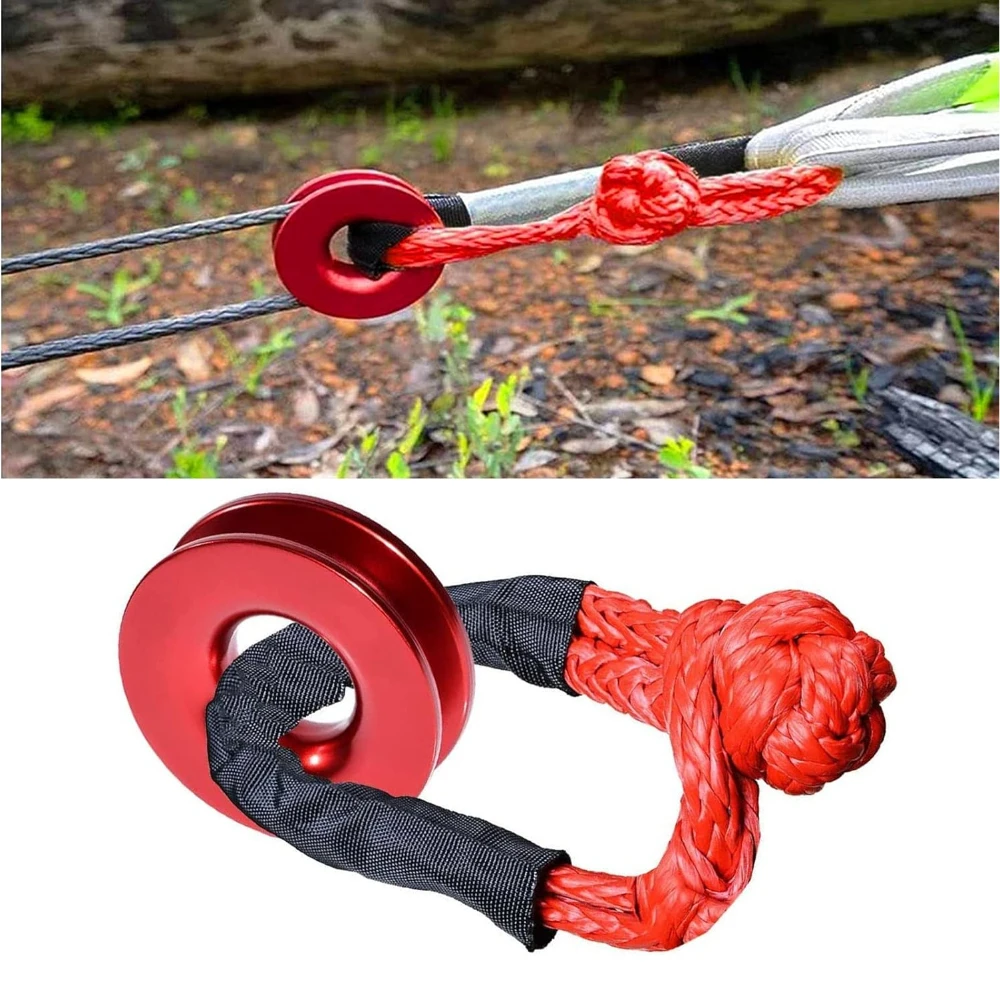 41000ポンド対応 ウインチ用リカバリーリング ヘビーデューティー合成ロープ ソフトシャックル オフロードトラック SUV ATV UTV 4x4車両リカバリー用