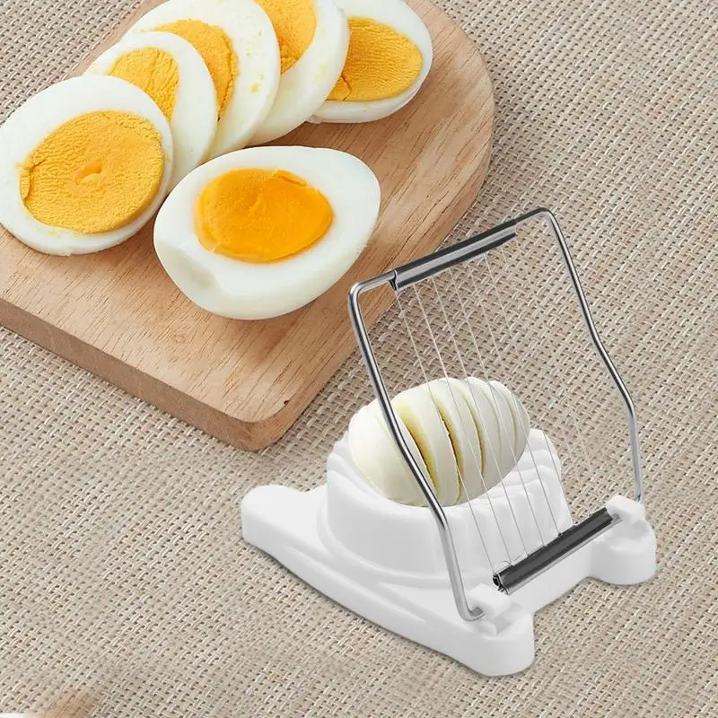 Kitchen Accessories Egg Slicer Chopper Stainless Steel Sectioner Cutter Mold Flower-Shape Luncheon Egg Cutter Tools Kitchen