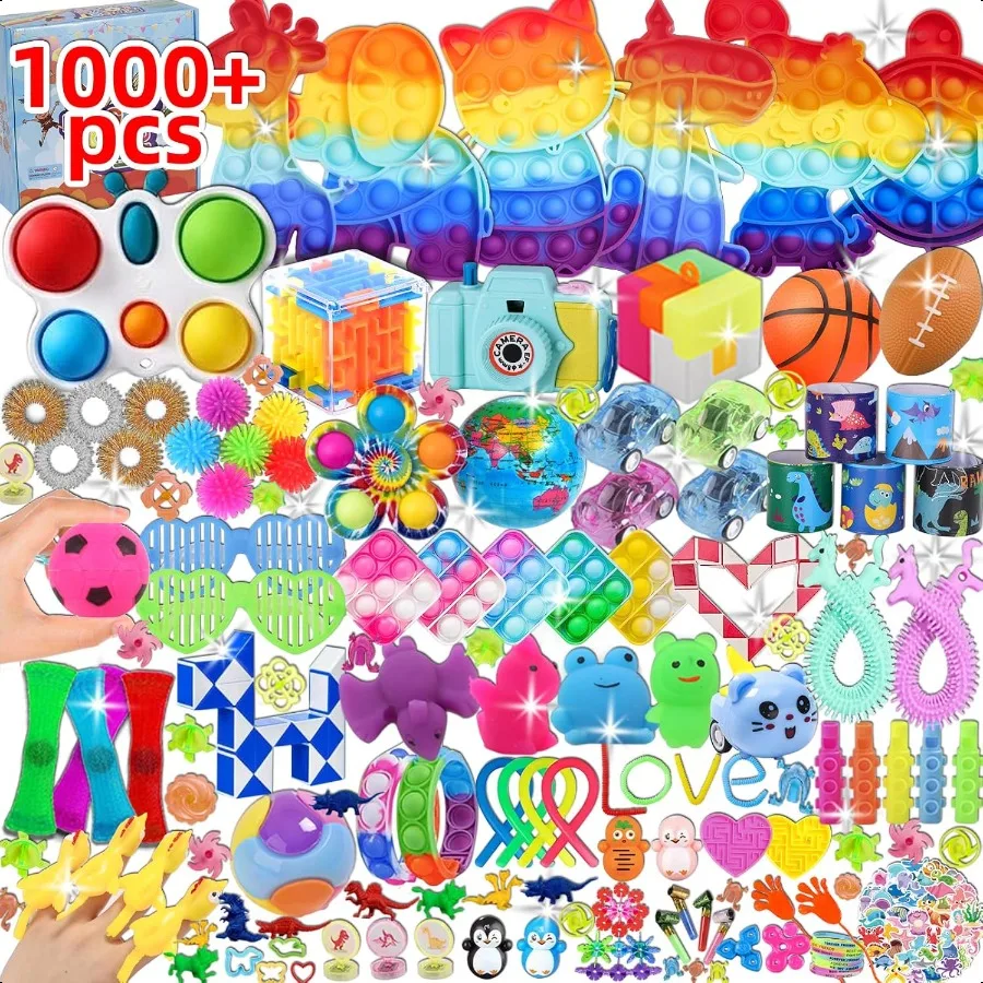 

1000 шт., сувениры для вечеринок для игрушек-непоседа, подарок на день рождения, игрушки, чулок для чулок, коробка сокровищ, сумка для подарков на день рождения S