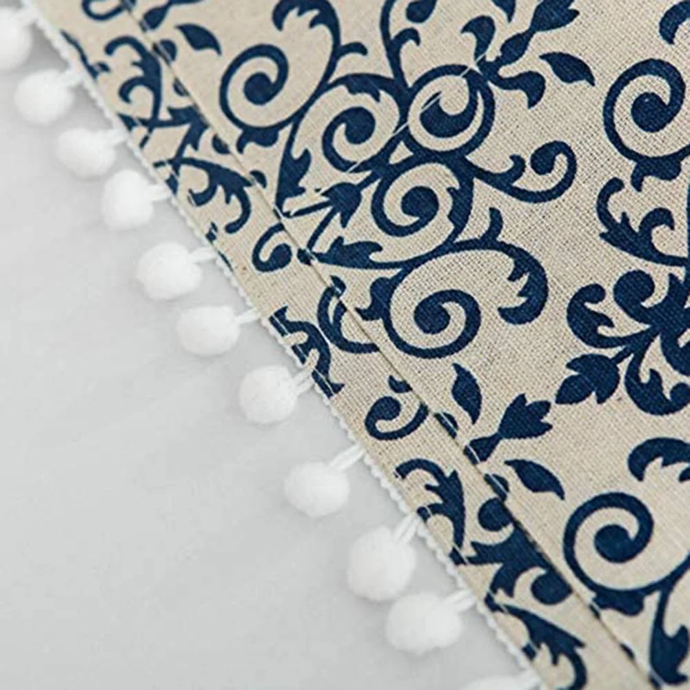 

B78B-2X Blue And White Porcelain Refrigerator Dust Cover Washing Machine Cover With Storage Bag Universal Sun Cover