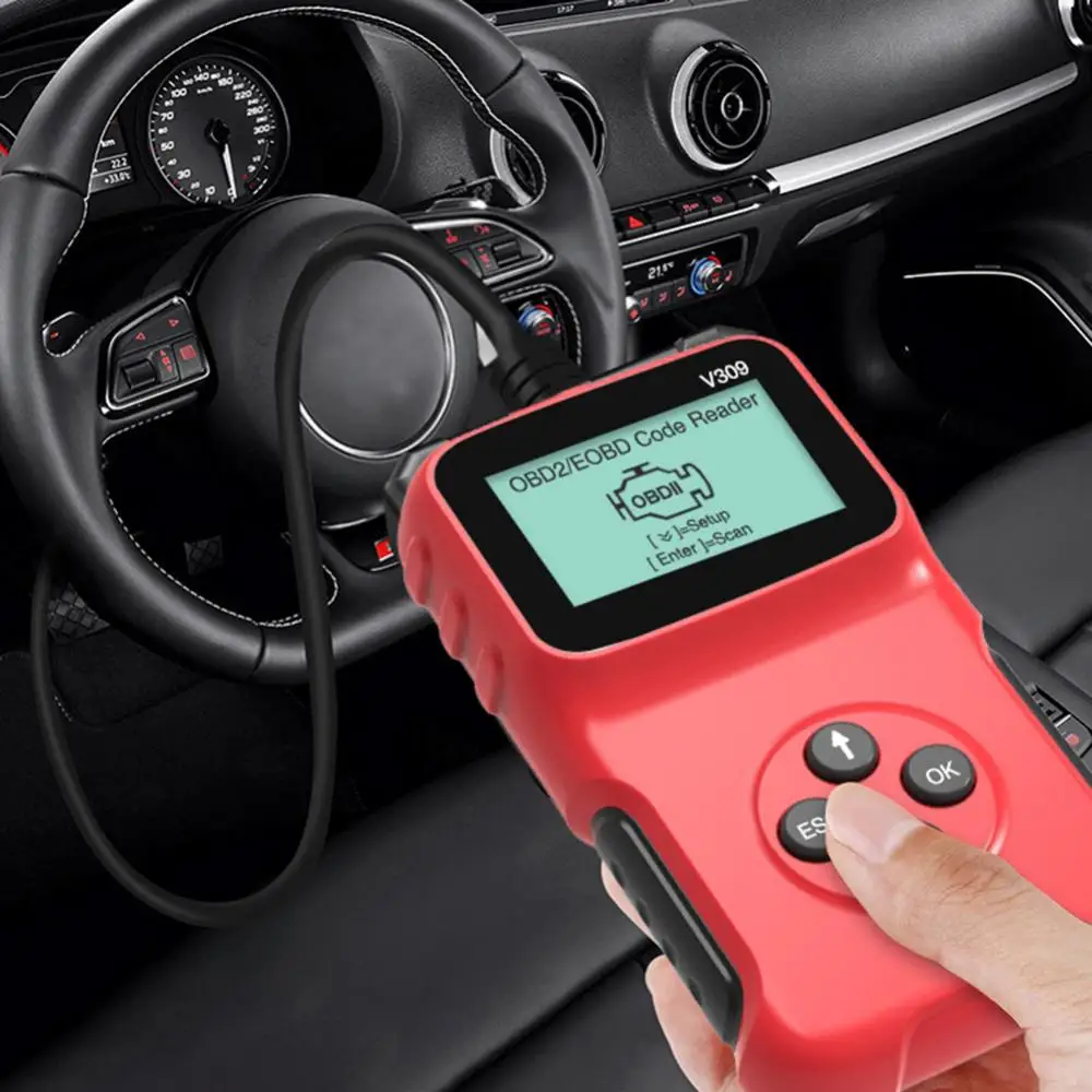 

Fault Diagnostic Scanner Portable V309 Code Reader 8-15.5V Car Auto OBD OBD2 ELM327 Highest Chip Integration Check Tool