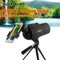 Visionking 25-75x70 Spotting Scope Zoom Professional Hunting Birdwatching Monocular Telescope With Phone Holder Camping Supplies
