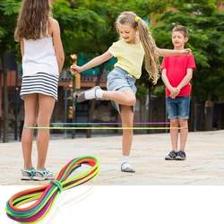 Rainbow Elastic Rubber Jump Rope Kids Adults Fitness Exercise Outdoor Fun Games Juegos De Exterior Para Niños Y Adultos