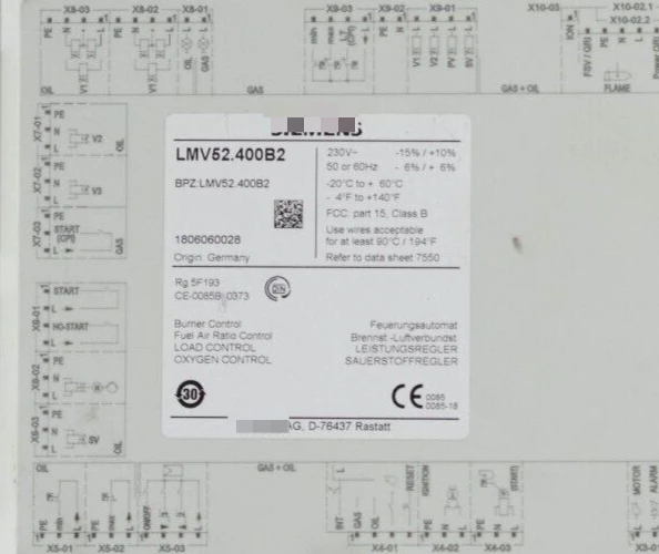 LMV52.400B2 / LMV52400B2 Burner Management System Fuel Air Ratio Control