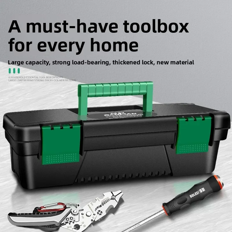 1pc Hardware Toolbox, Woodworking Electrical Maintenance Tools, Plastic Toolbox, Handheld Toolbox, Plastic Toolbox