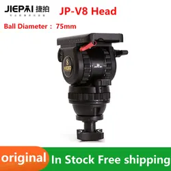 Jiepai JP-V8 Head Professional Slr Camera Hydraulic Yuntai 75mm Ball Bowl Yuntai Bearing 8kg Professional Tripod Head