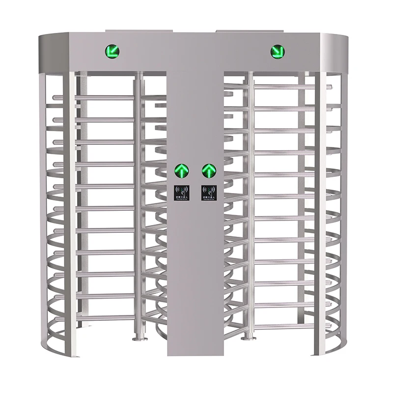 

Full Height Pedestrian Barrier Double Gate Electric Automatic Stainless Steel Security Turnstile