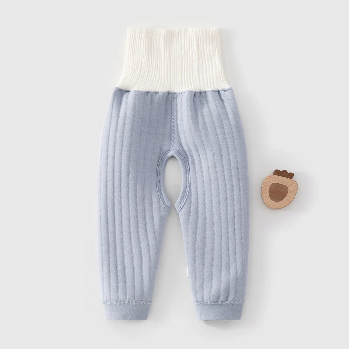 Somenie Baby High Waist Belly Protection Pants Cotton Padded Thermal Trousers Autumn Winter Crotch Open Infant Toddler Underwear