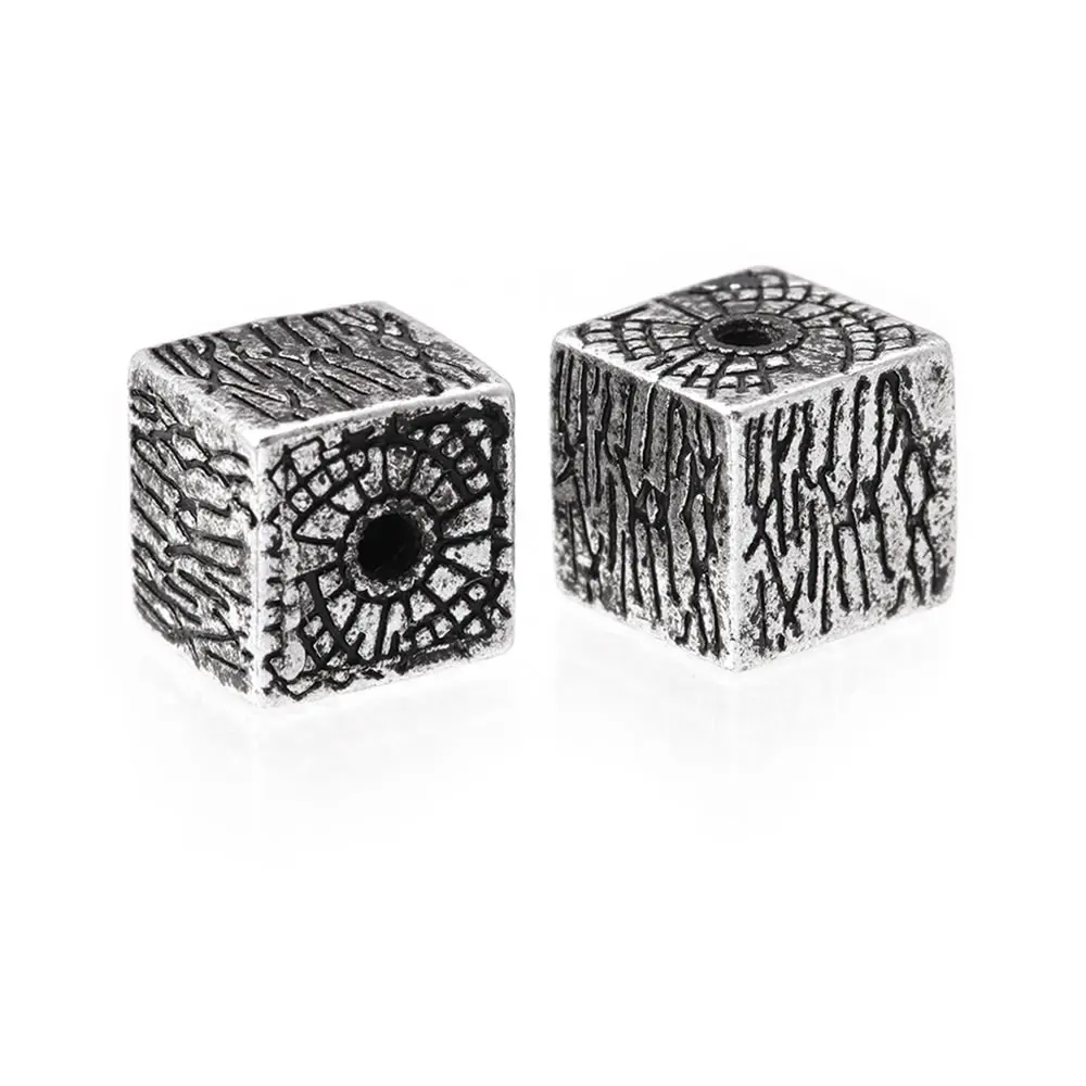 6.5 مللي متر 8 مللي متر 9.5 مللي متر 18K الذهب اللون النحاس مربع خزر عازل خرز سوار قلادة عالية الجودة Diy بها بنفسك مجوهرات اكسسوارات صنع #6