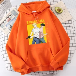 Banana Fish Ash Lynx Eiji Okumura Anime Print Sweatshirt Men Fashion O-Neck Hoody Autumn Oversize Hoodies Casual Fleece Tops