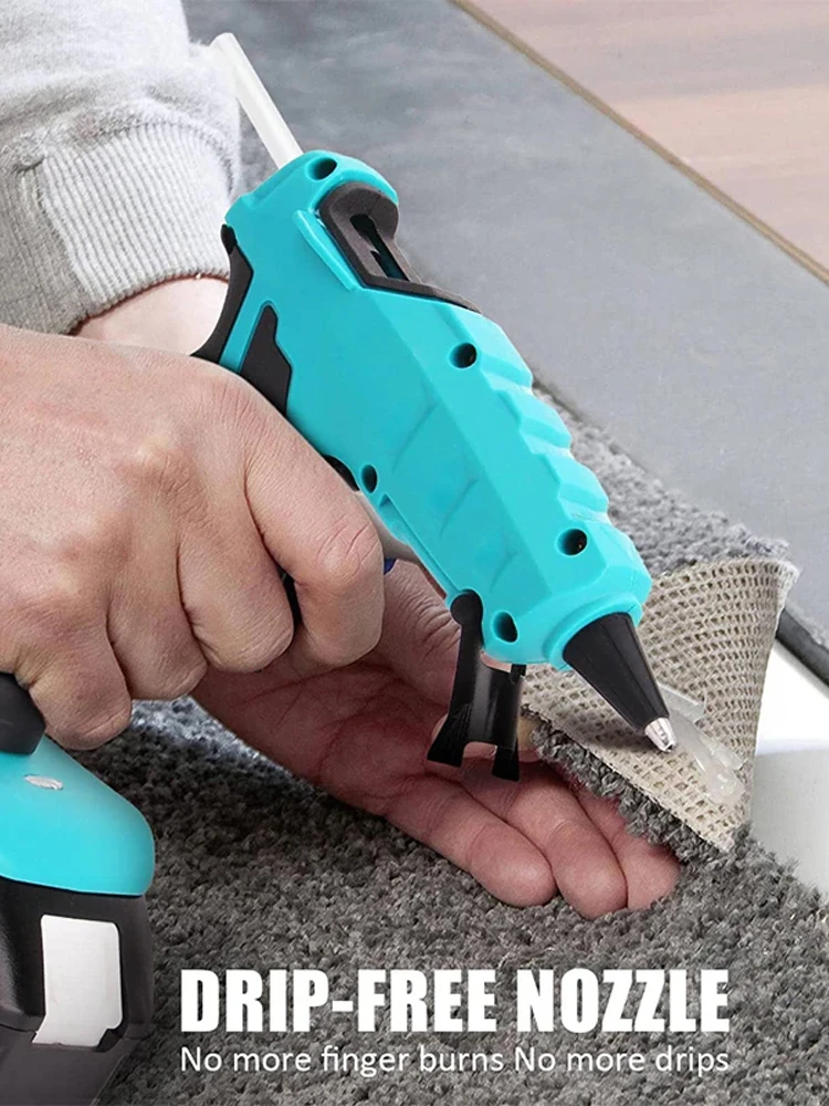 Pistolet à colle thermofusible sans fil 50W 7mm, pour Makita/Dewalt/Milwaukee/BlackDecker/Bosch, batterie au Lithium 18V 20V pour outils de réparation artisanaux