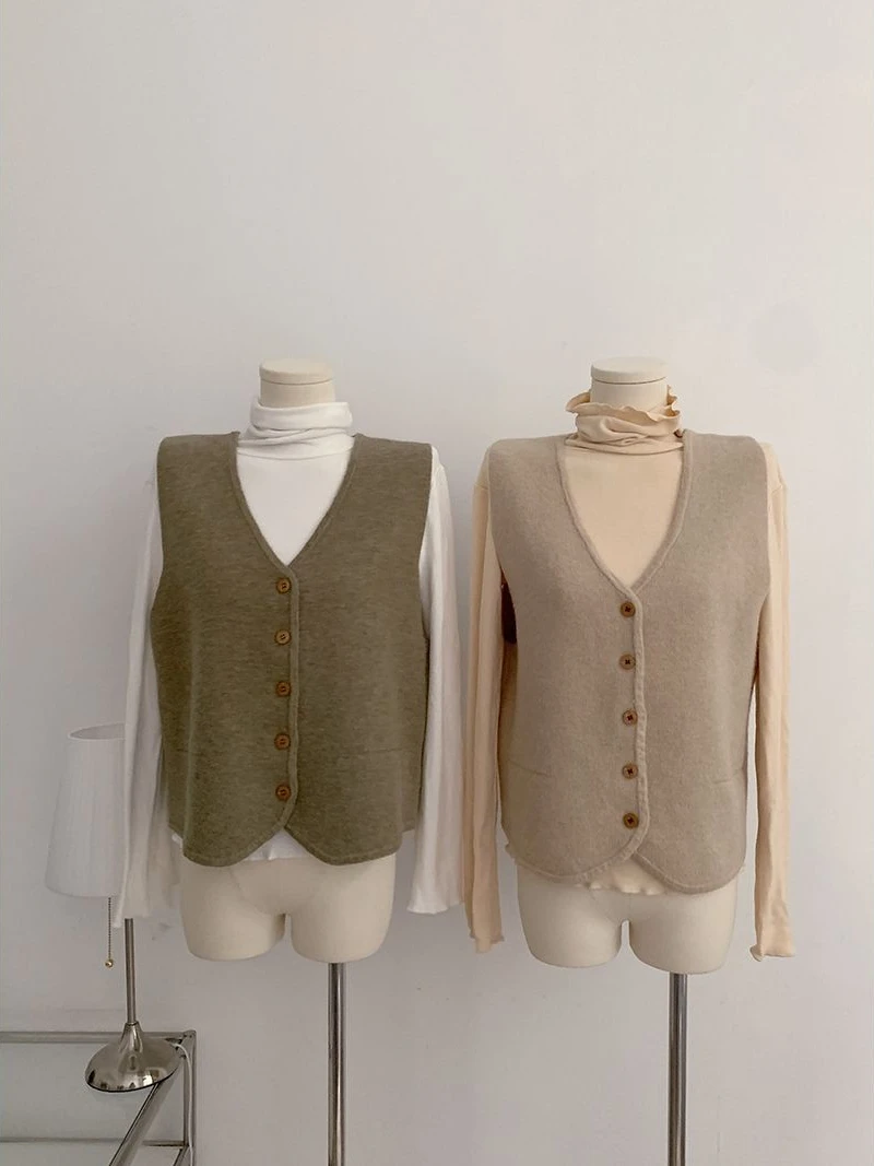 Pullover en Tricot Vintage pour Femme, Gilet Décontracté, Solide, Élégant, Mode Coréenne, Chic, Chaud, Nouvelle Collection Automne Hiver