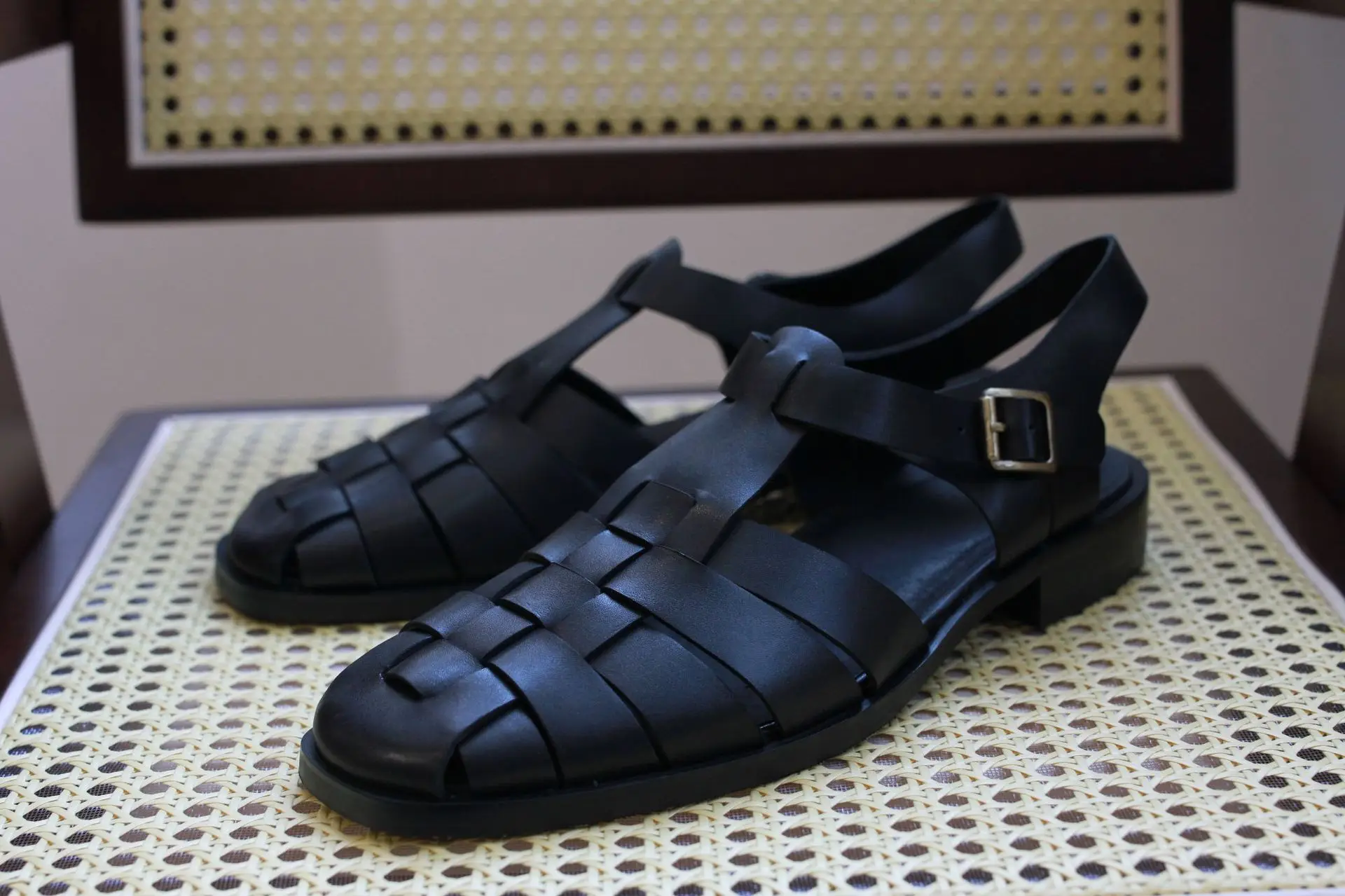 2023 New Spring Summer Leather Sandals for Men High Quality Genuine Leather British Retro Men\'s Sandal Slippers Man Shoes
