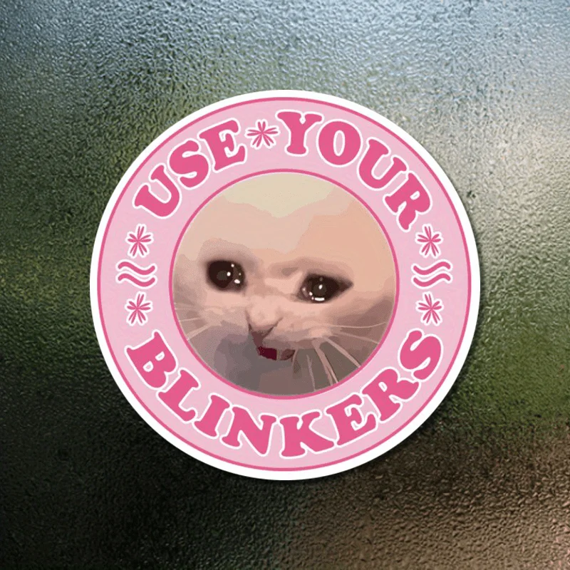 

"Please Let Me Merge Before I Start Crying" Matte Vinyl Car Sticker, Waterproof Decal for Bumper Gas Cap Door Windshield