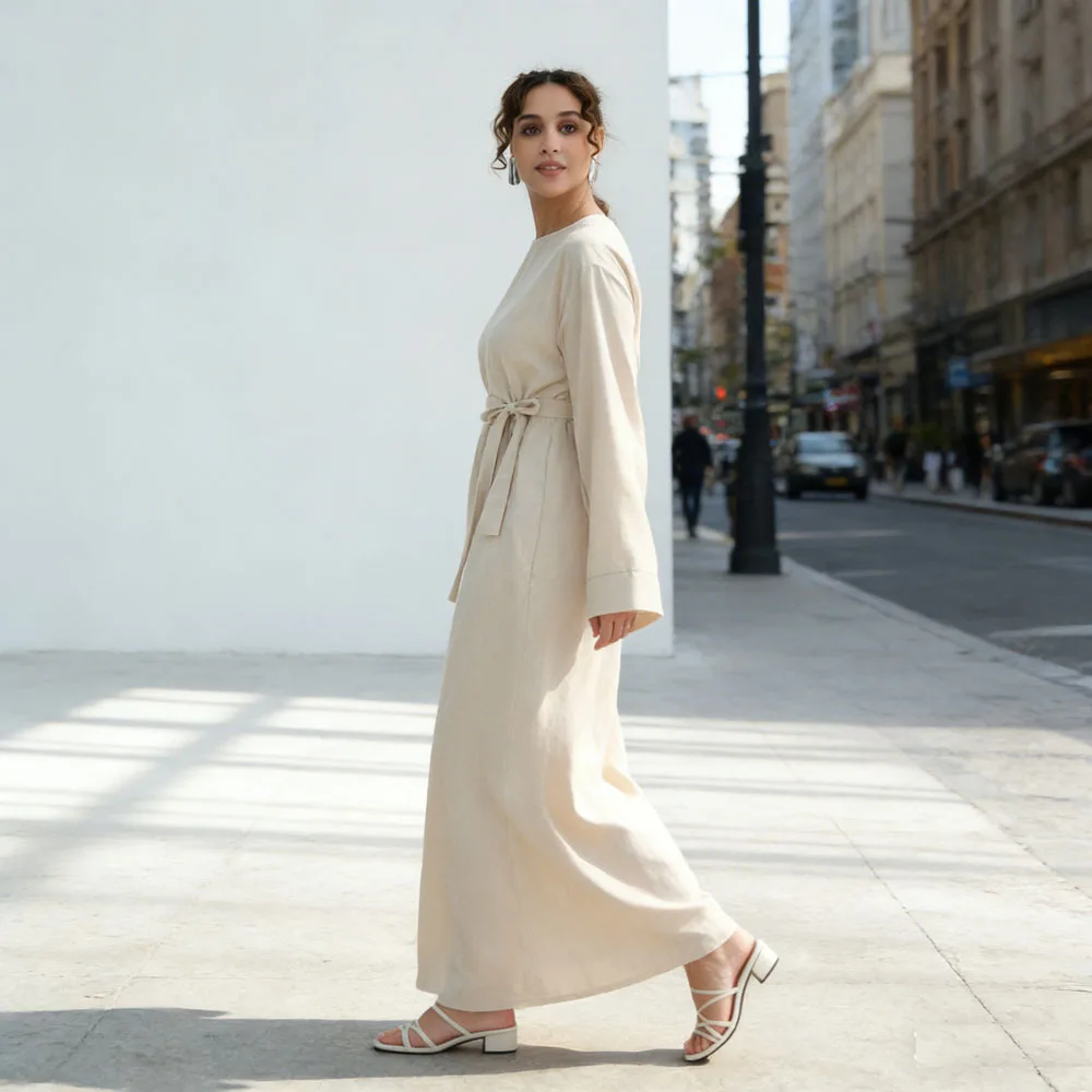 Modest Long Dress for Women Muslim Ramadan Eid Turkey Style Kaftan Caftan Marocain Robe Vestidos Loose Abaya Musulmane Femme