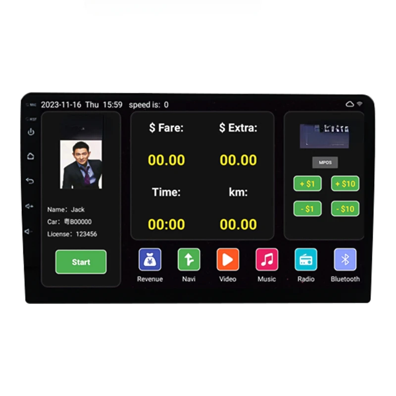 7'' Octa-core Android Intelligent Equipment Car Internet Management System Terminal HD Touchable Display For Taximeter