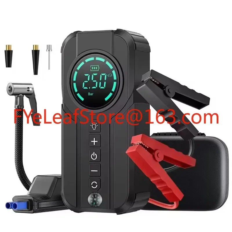 

Car Battery Booster Power Bank Charger Lithium Battery Pack 16000mah Portable Car Tyre Air Pump Jump Starter