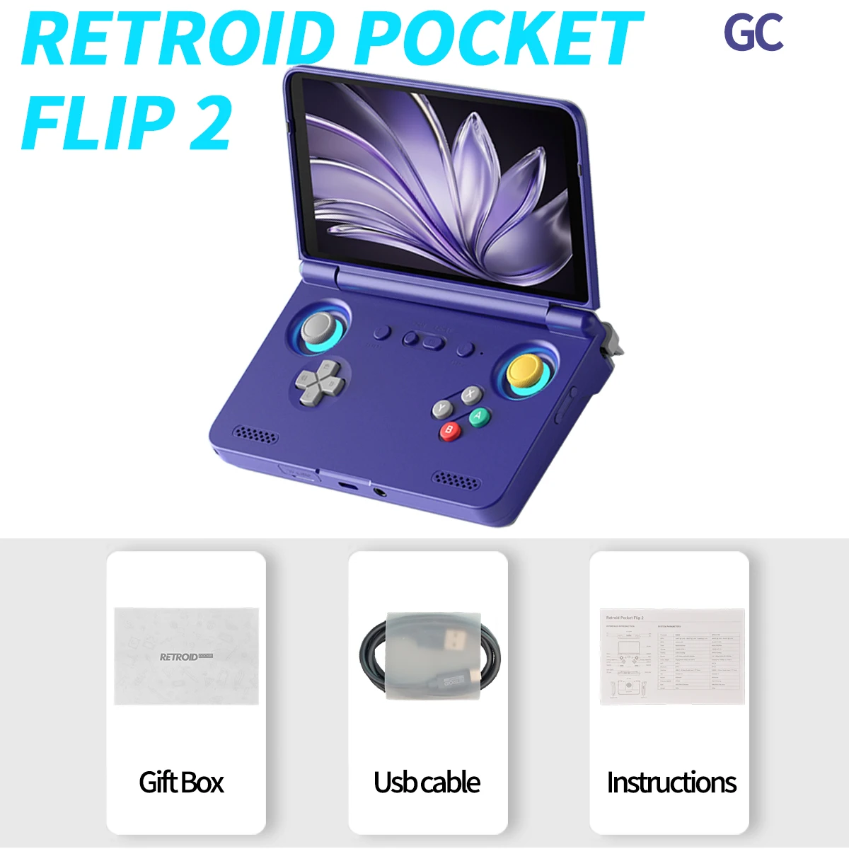 2025 Retroid Pocket Flip2 Retro Handheld Game Console Android13 5.5 Inch AMOLED Touch Screen Video Player Wifi Bluetooth PSP PS2 view 7