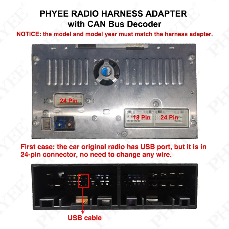 Chicote de fiação CAN Bus, adaptador de cabo Android para carro de 16 pinos, para Hyundai Tucson, Elantra, Santa Fe, Accent, Kia Sportage, Ceed
