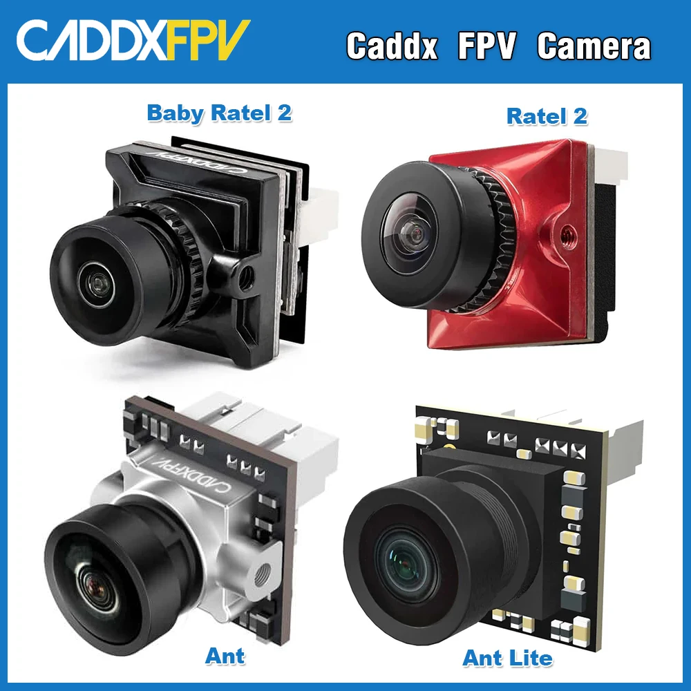 CADDXFPV Ratel 2/Baby Ratel 2/Caddx Ant/Caddx Ant Lite 1200TVL Mini FPV Camera 165 FOV 1.8/2.1mm for RC FPV Racing Drone