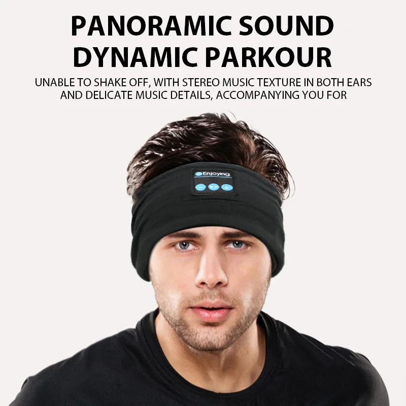 Yoga Hairbands Wireless Bluetooth Headphones Soft Elastic Sports Headbands Sleeping Music Eye Mask Outdoor Sweatband Earphones image 2