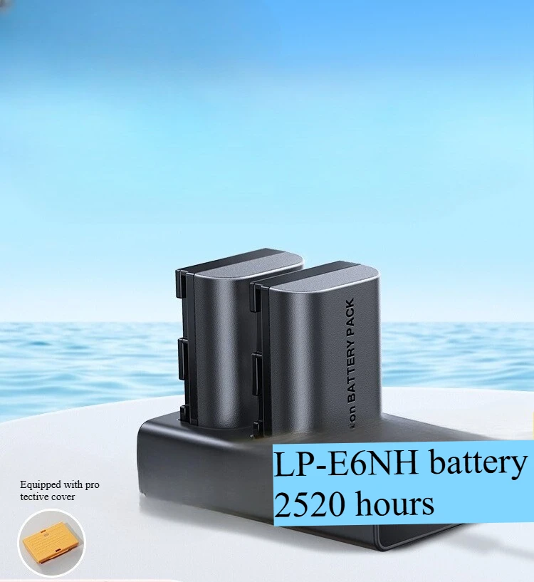 

2520mah LP-E6NH Camera Battery Suitable for Original Canon EOS 6D 60D 70D 80D R5 R6 R7 5D3 DSLR 7D 5DMark4 6D2 5D4 90D 5D2