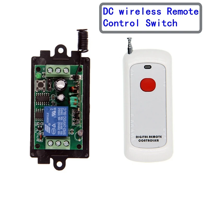 

433MHz Intelligent Remote Control Switch DC 9V 12V 24V 1CH Single-Channel Receiver Remote Control Switch Access Control Lighting