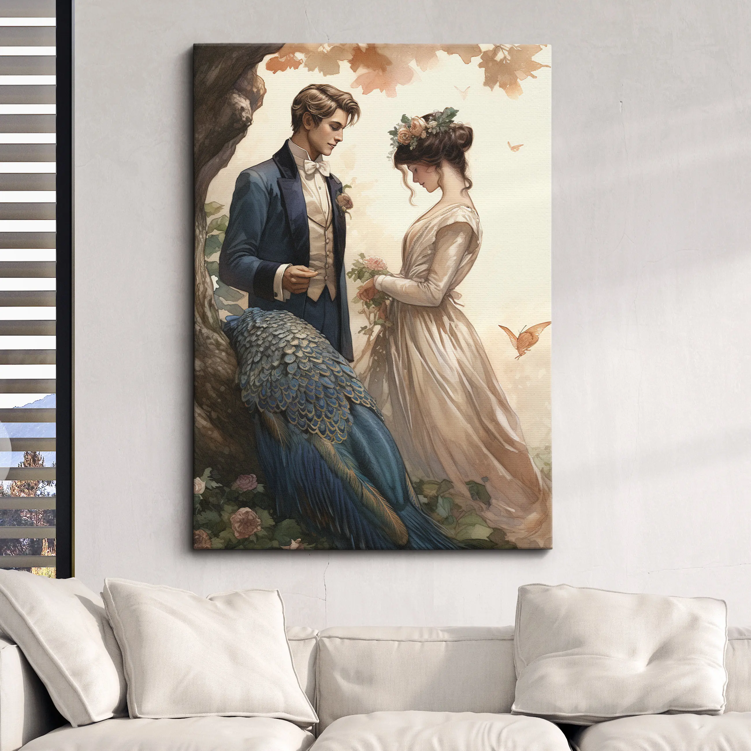 Romeo & Juliete Abstract Oil Painting Wall Art Poster Dresse Classic Literary Figure Portrait Print Canvas Painting Home Decor