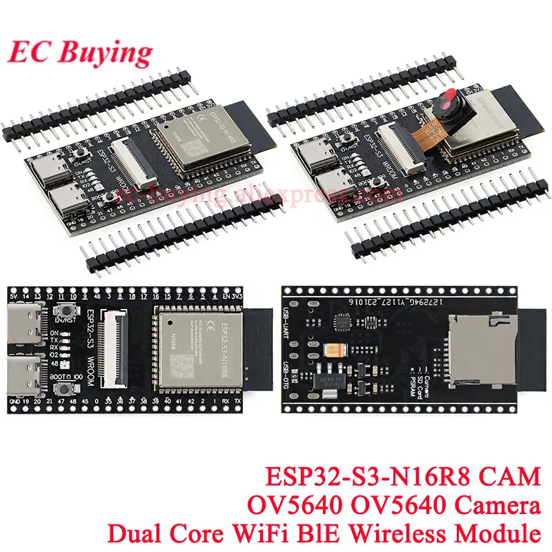 Płytka rozwojowa ESP32S3 NANO ESP32-S3 WROOM N16R8 CAM WiFi + BLE Bezprzewodowy Moduł WiFi 2.4G z Kamerą OV2640 OV5640 OV3660 — zdjęcie produktu 7