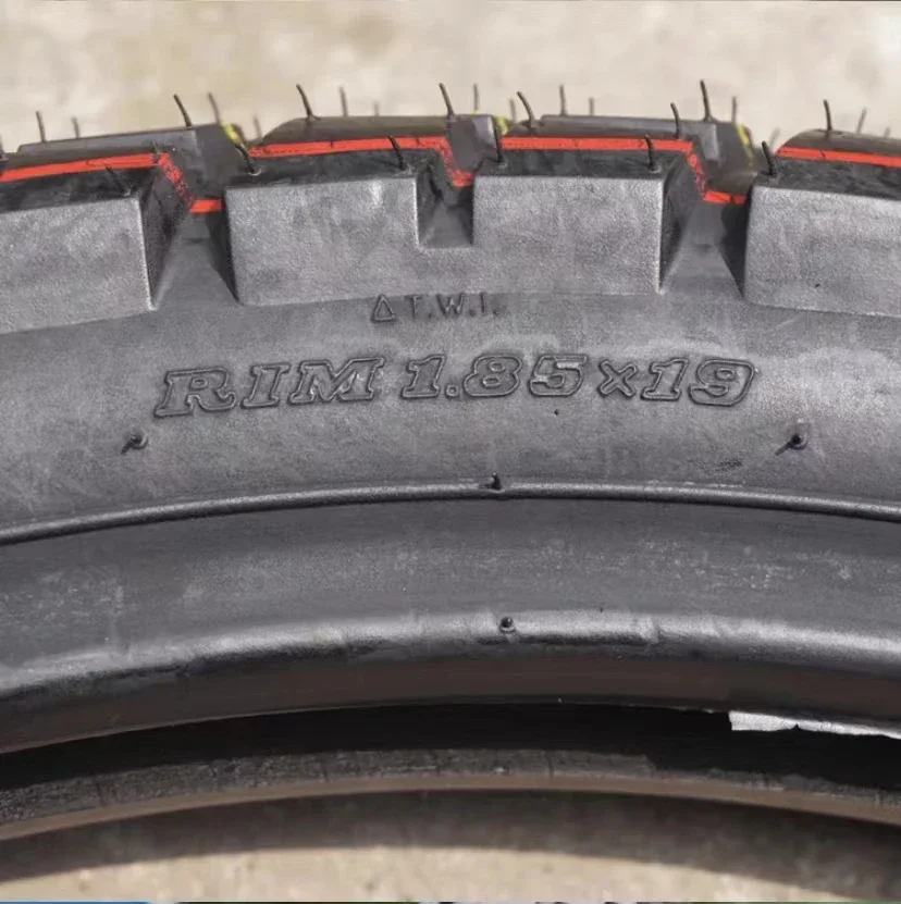 Off road motorcycle tires, front 80/100-19, rear 120/90-16, turtle back large pattern inner and outer tires view 4