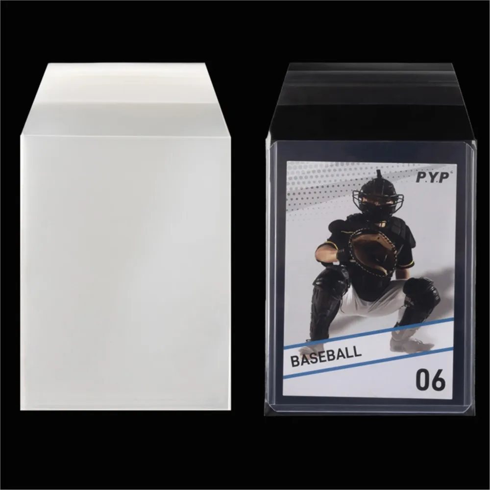 100PCS 35PT-100PT Top Hard Plastic Card Sleeves Protective Sleeve Resealable Team Bags Trading Game Photo Cards Protector Holder
