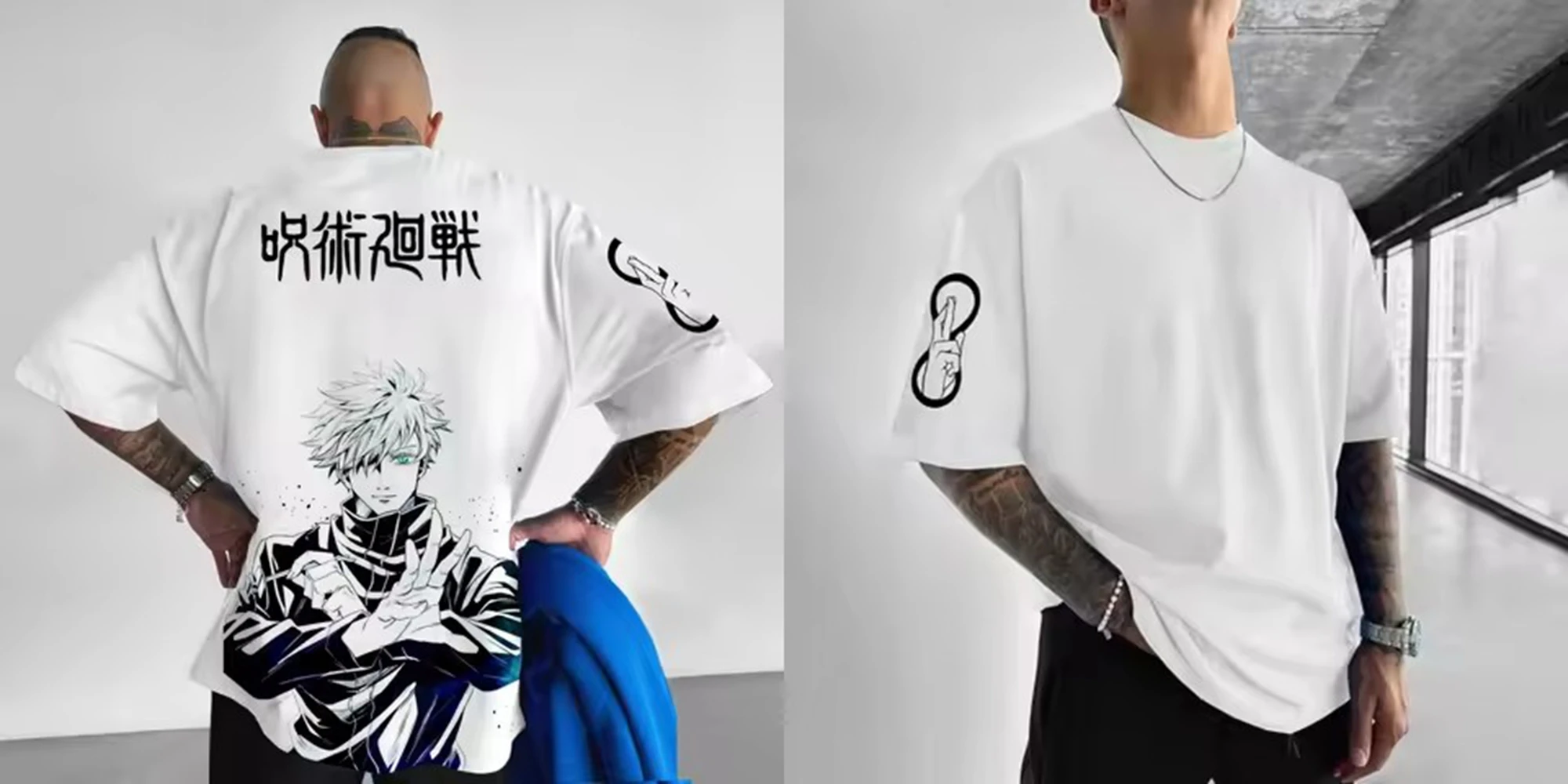 Jujutsu Kaisen Anime Men Clothing Tee Shirt Homme New in Top Haikyuu Tees short sleeve Round Neck Printing Pullover T-Shirts image 2