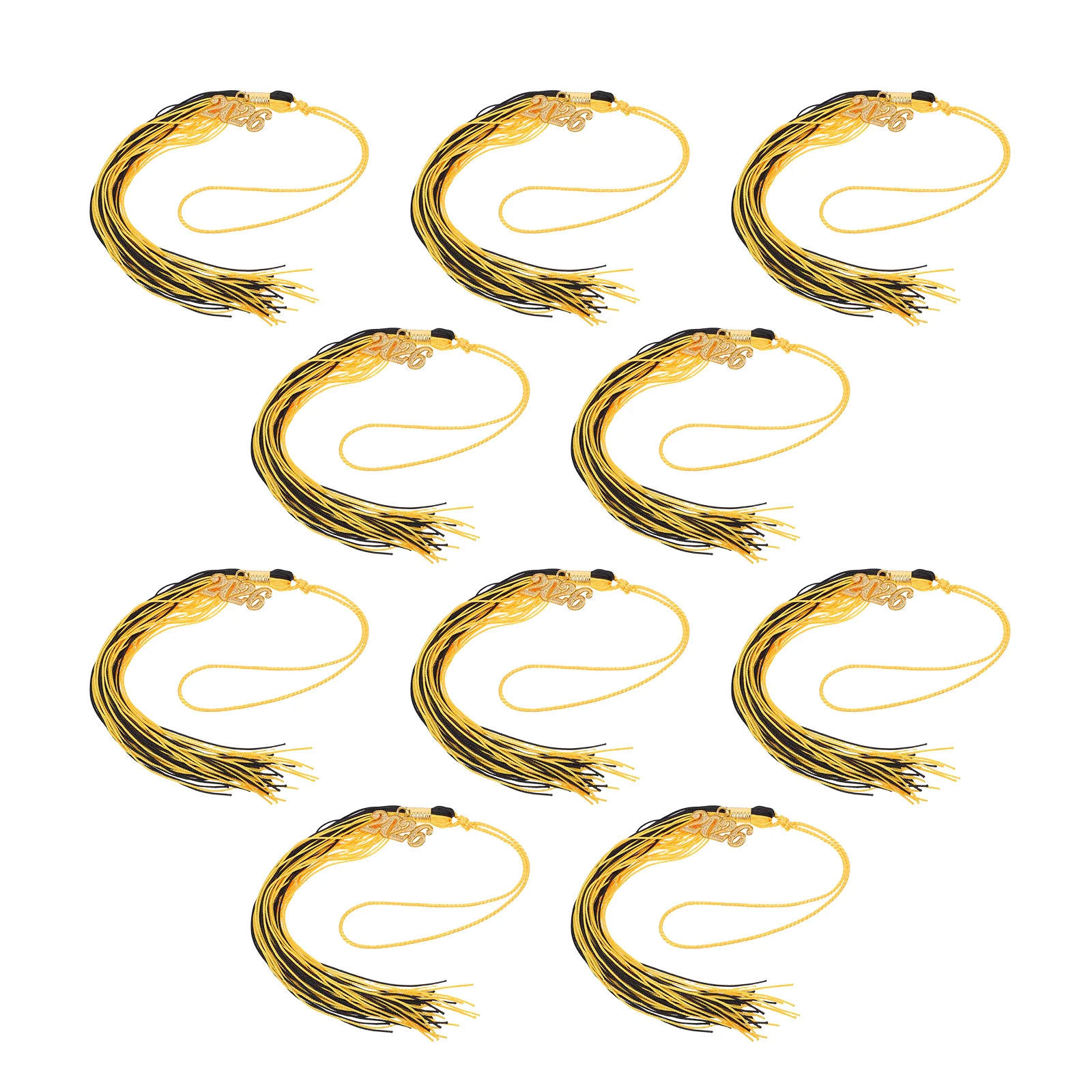 

10Pcs Graduation Tassels Charms Stylish Graduation Cap Accessories Polyester Zinc Alloy for High School College Doctoral