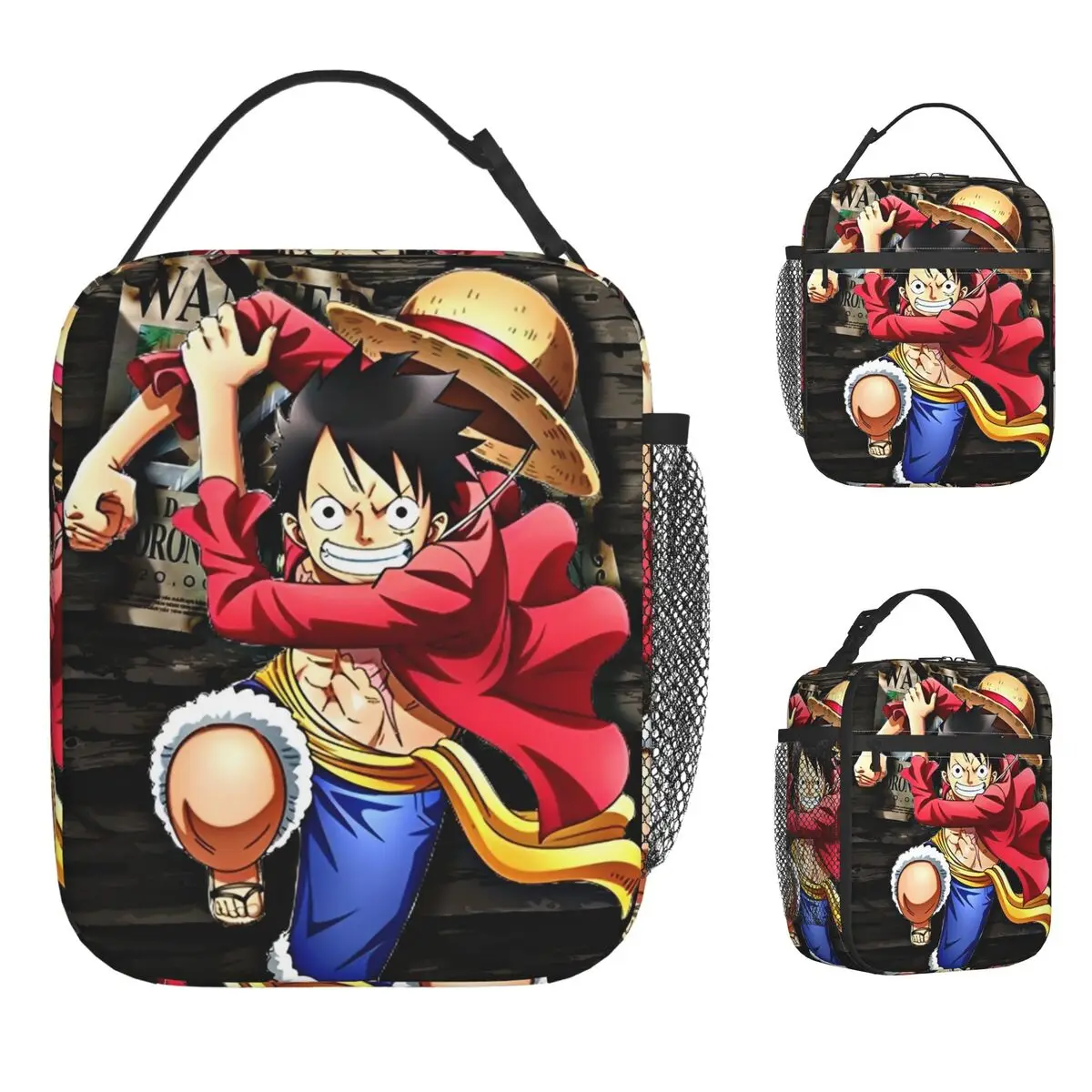 

Изолированная сумка для обеда в стиле аниме Luffy, портативный контейнер для обеда, термосумка, сумка для обеда, сумки для хранения еды для пикника и работы