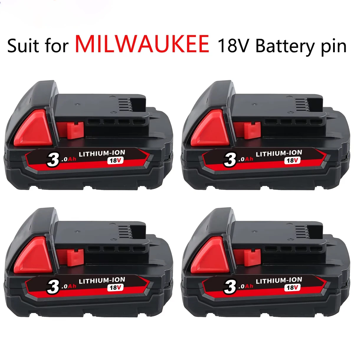 

VANON 1/2/4Pack M18 3.0Ah 18V Lithium-ion Battery Replace for Milwaukee 48-11-1860 48-11-1815 48-11-1820 Power Tools Battery pin