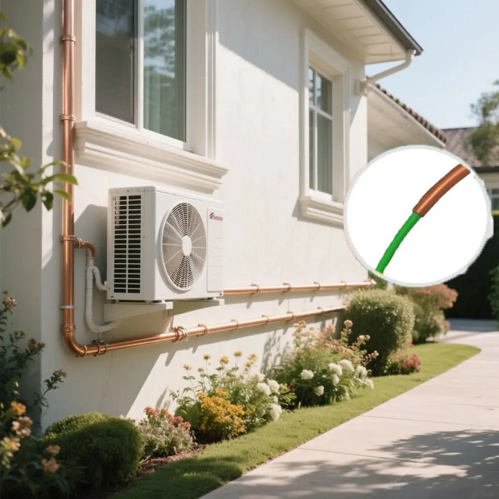 PE Plastic Air Conditioning Copper Protector 4M Length Non-Deformation Deformation Prevention Tool Anti-Deformation Copper Pipe