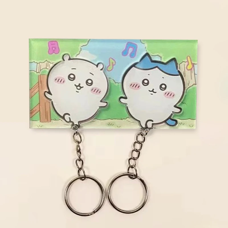 Up Movie Key Holder Couple Keychain Hanger Cartoon Acrylic Shared Keychains Door Sticker Home Decor Jigsaw Key Ring Holder Gifts