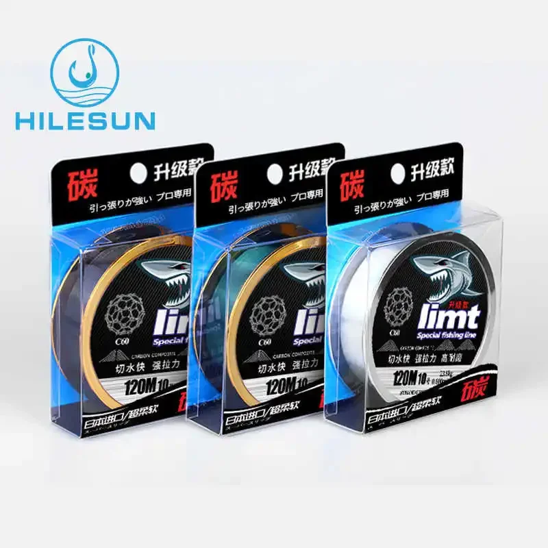 

HILESUN High Quality Fishing Line 120M Main Line Submarine Line Iso Fishing Lines Max Drag 18.5KG Nylon Lines Braided Fishing