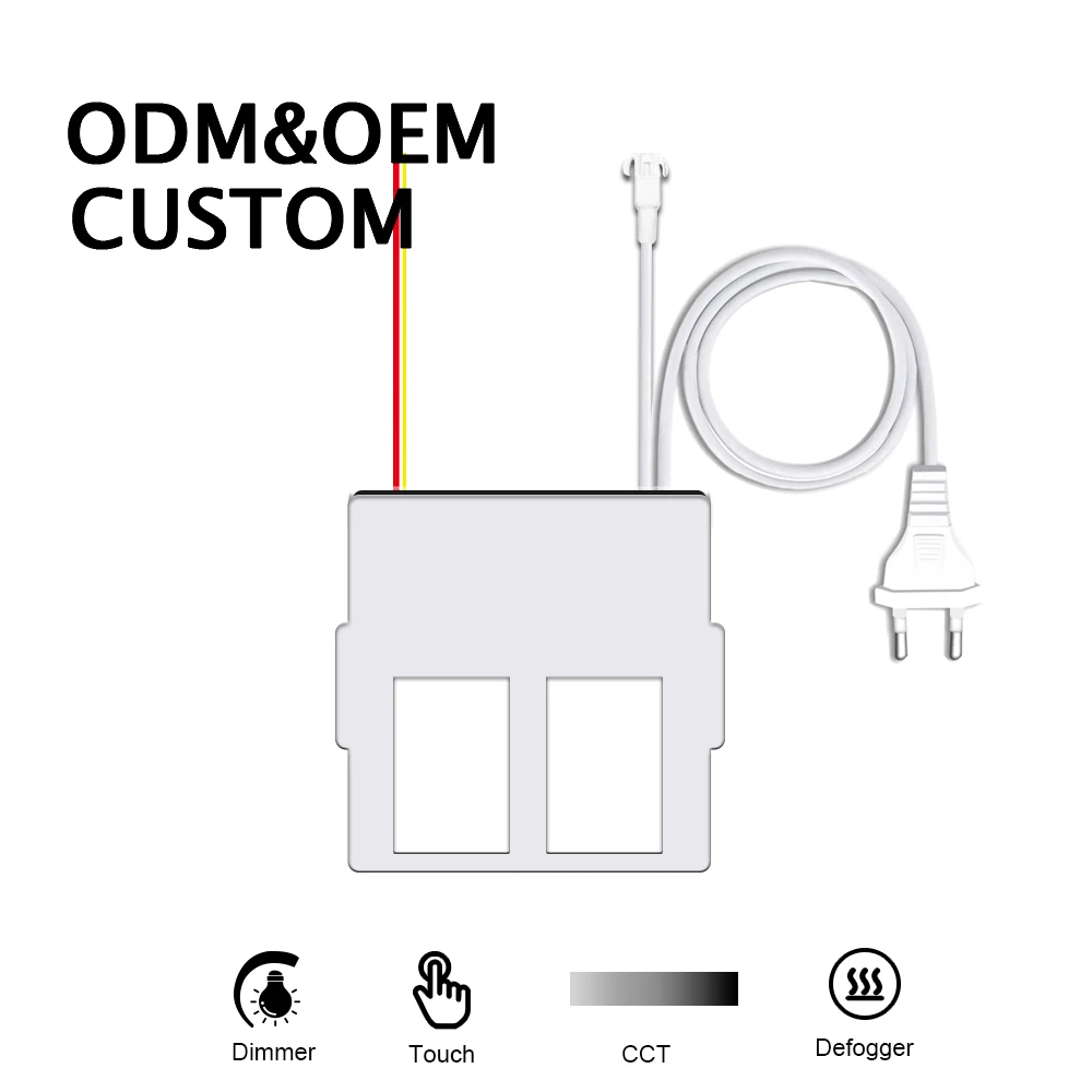 10pcs 110V 220V 2A 24W One Color/CCT Dimmer Touch Sensor Switch Two Button Control LED Smart Defogger Mirror