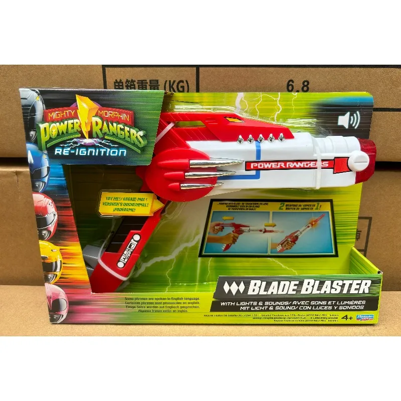 

Игрушки Playmates Mighty Morphin Power Rangers Re-Ignition Blade Blaster Dragon Knife с звуковыми эффектами, аксессуары, куклы, подарки для детей