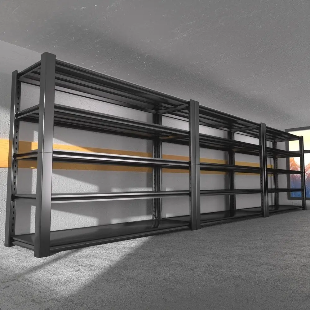

Heavy Duty Garage Shelving Units and Storage, 3000LBS 5 Adjustable Levels, 48″W Metal Shelving or Garage, 72″H Standing Shel Uni